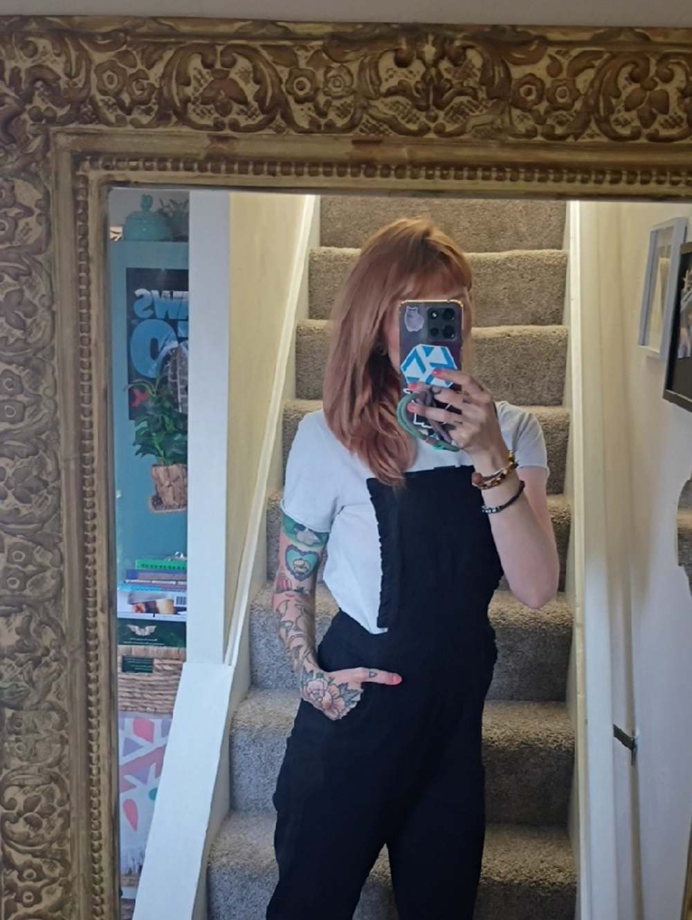 Women's Black Corduroy Overalls